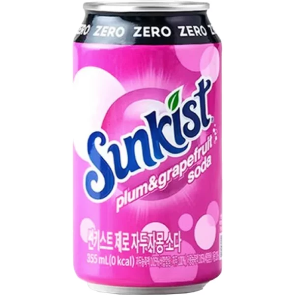 Sunkist Zero Plum Grapefruit Soda Korea 355ml