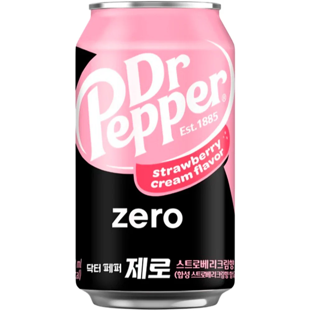 Dr. Pepper Zero Jordbærcreme Korea 350ml