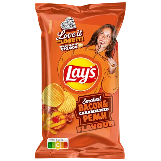 Lay's Max røget bacon og karamelliseret fersken