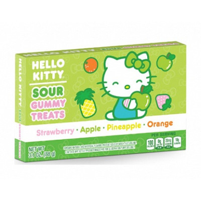 Hello Kitty Sour Gummy Treats 88g – Syrlige vingummier med frugtsmag | SlikOasen