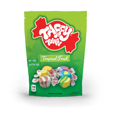 Taffy Town Tropical Fruit 99g – Blød taffy med tropisk frugtsmag | SlikOasen