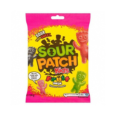 Sour Patch Kids Fruit Mix 130g – Syrlige vingummier med frugtsmag | SlikOasen