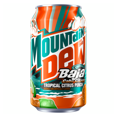 Mountain Dew Baja Cabo Citrus 355 ml | Amerikansk sodavand