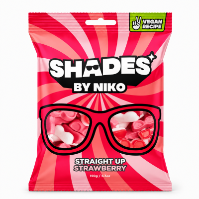 Shades By Niko Straight Up Strawberry 150g | SlikOasen