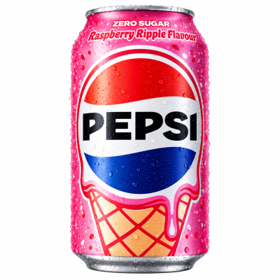 Pepsi Raspberry Ripple Zero Sugar 330 ml – Hindbær Pepsi