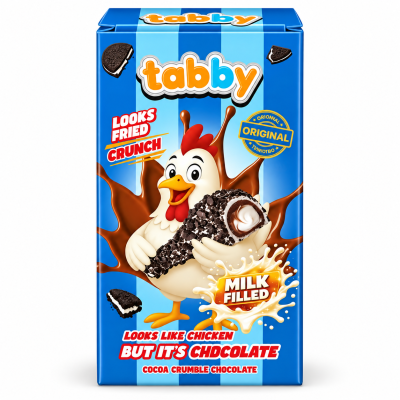 Tabby Cocoa Crumble Chocolate – Milk Filled Chokolade